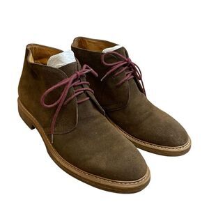 Nordstrom 1901 Chukka Ankle Boot Brown Suede Leather Lace Up 10